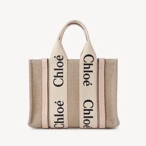Chloe Small Woody Tote Bag in Linen